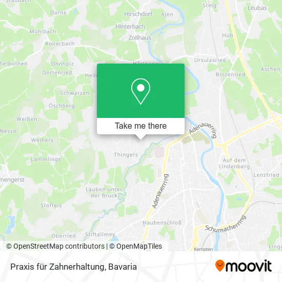 Карта Praxis für Zahnerhaltung