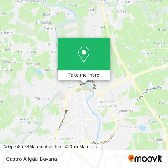 Карта Gastro Allgäu