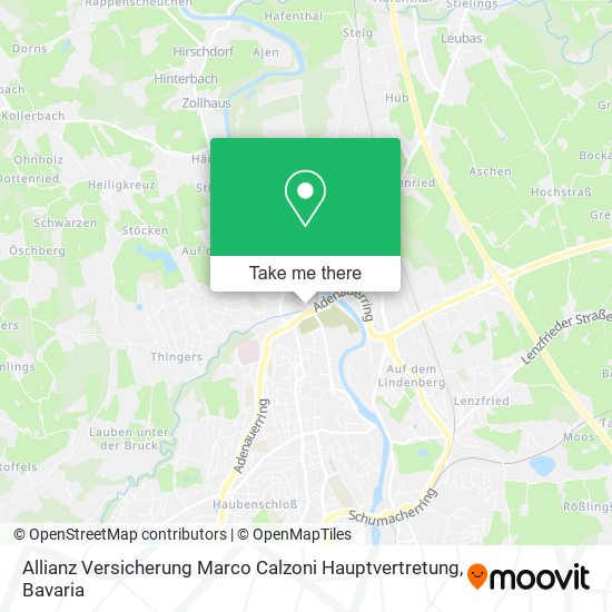 Allianz Versicherung Marco Calzoni Hauptvertretung map