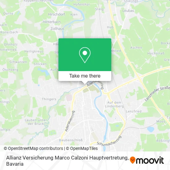 Карта Allianz Versicherung Marco Calzoni Hauptvertretung
