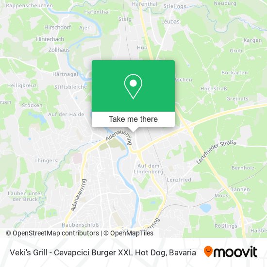 Veki's Grill - Cevapcici Burger XXL Hot Dog map