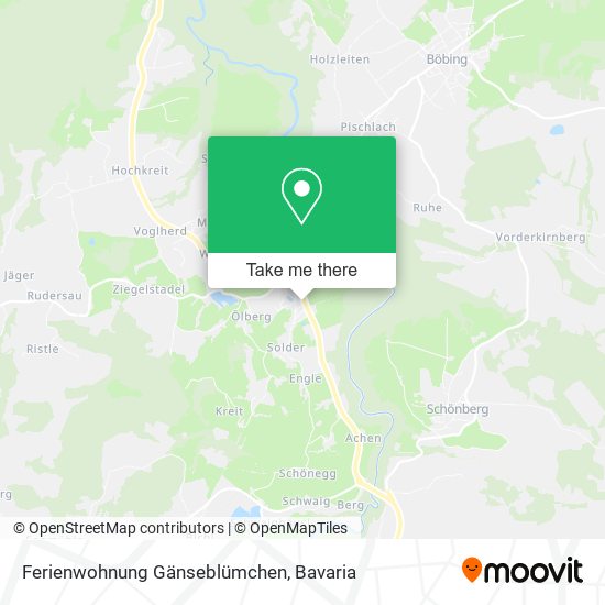Ferienwohnung Gänseblümchen map
