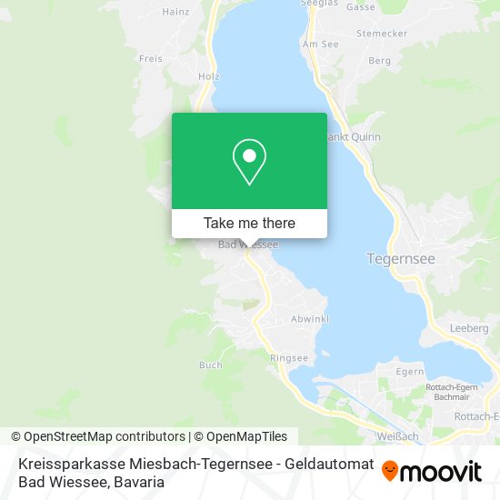 Kreissparkasse Miesbach-Tegernsee - Geldautomat Bad Wiessee map