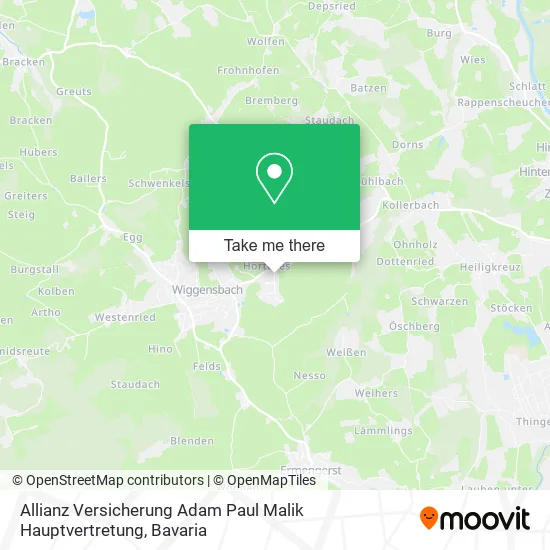 Карта Allianz Versicherung Adam Paul Malik Hauptvertretung