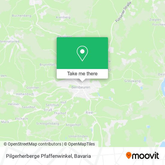 Pilgerherberge Pfaffenwinkel map