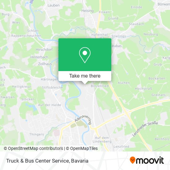 Truck & Bus Center Service map