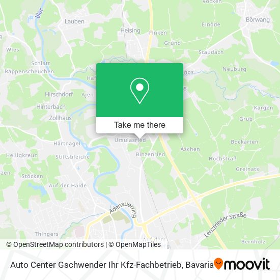 Auto Center Gschwender Ihr Kfz-Fachbetrieb map