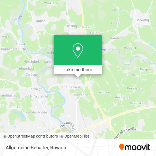 Карта Allgemeine Behälter