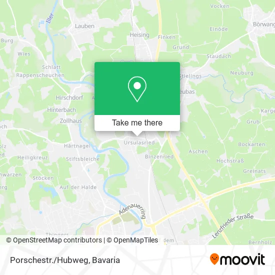 Карта Porschestr./Hubweg