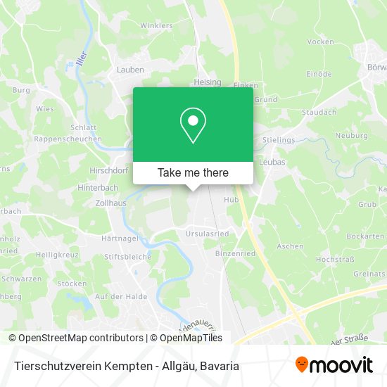 Tierschutzverein Kempten - Allgäu map
