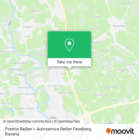 Карта Premio Reifen + Autoservice Reifen Feneberg