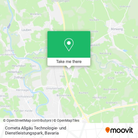 Cometa Allgäu Technologie- und Dienstleistungspark map