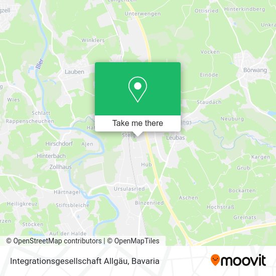 Карта Integrationsgesellschaft Allgäu