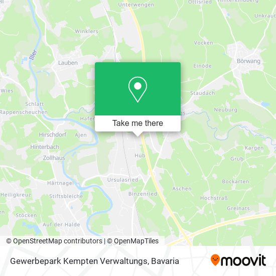 Gewerbepark Kempten Verwaltungs map