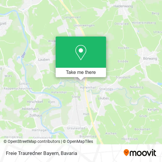 Карта Freie Trauredner Bayern