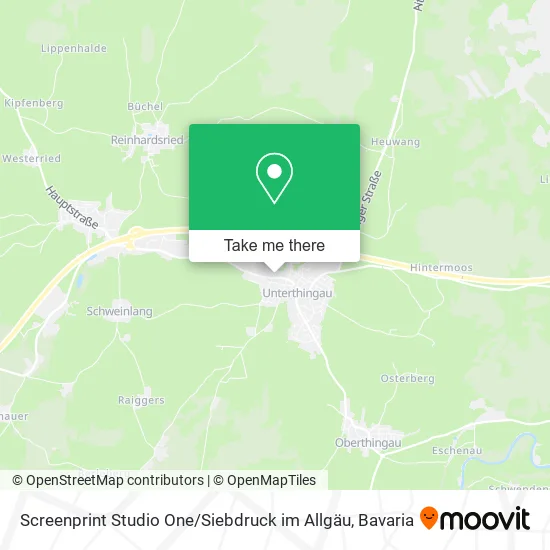 Карта Screenprint Studio One / Siebdruck im Allgäu