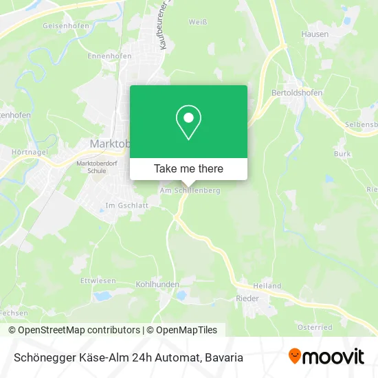 Карта Schönegger Käse-Alm 24h Automat