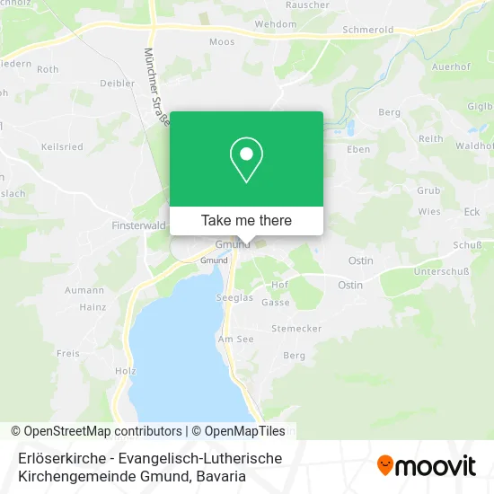 Карта Erlöserkirche - Evangelisch-Lutherische Kirchengemeinde Gmund