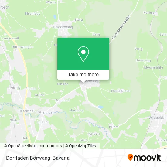 Карта Dorfladen Börwang
