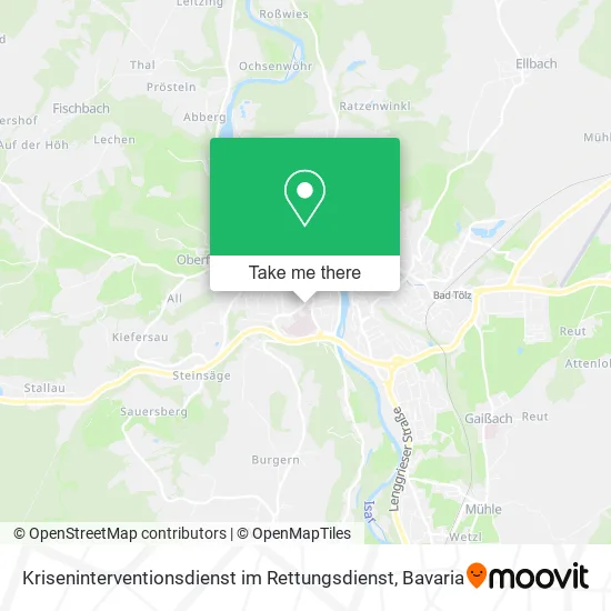 Карта Kriseninterventionsdienst im Rettungsdienst