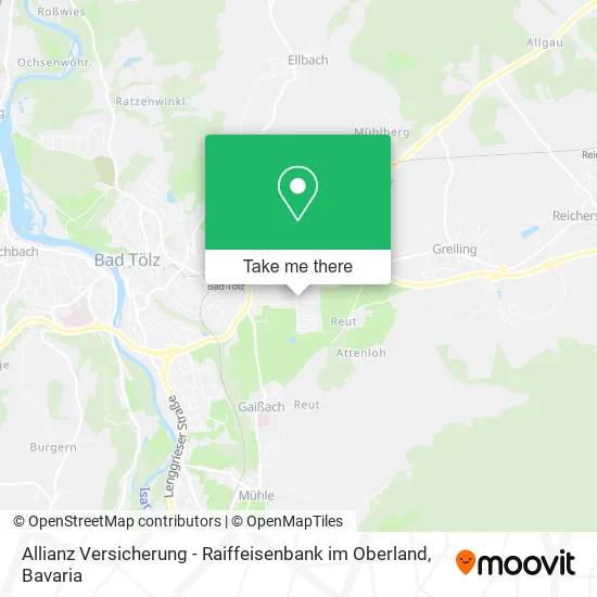 Карта Allianz Versicherung - Raiffeisenbank im Oberland