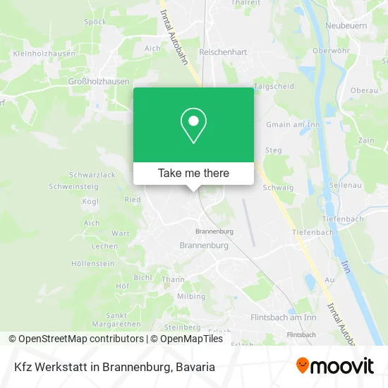 Карта Kfz Werkstatt in Brannenburg