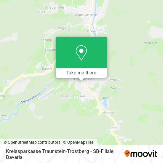 Карта Kreissparkasse Traunstein-Trostberg - SB-Filiale
