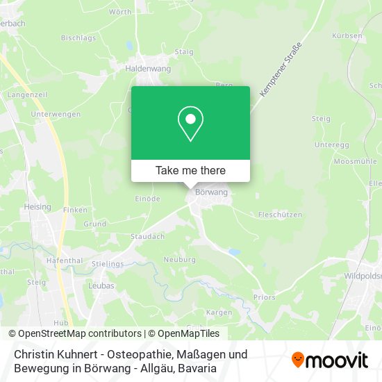 Christin Kuhnert - Osteopathie, Maßagen und Bewegung in Börwang - Allgäu map