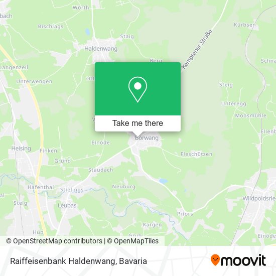 Raiffeisenbank Haldenwang map