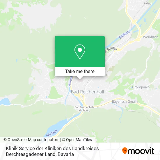 Карта Klinik Service der Kliniken des Landkreises Berchtesgadener Land