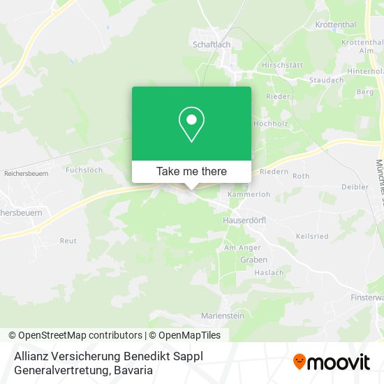 Карта Allianz Versicherung Benedikt Sappl Generalvertretung