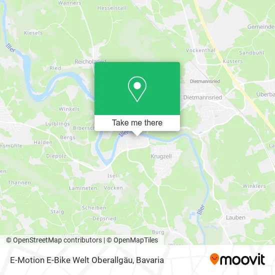 Карта E-Motion E-Bike Welt Oberallgäu