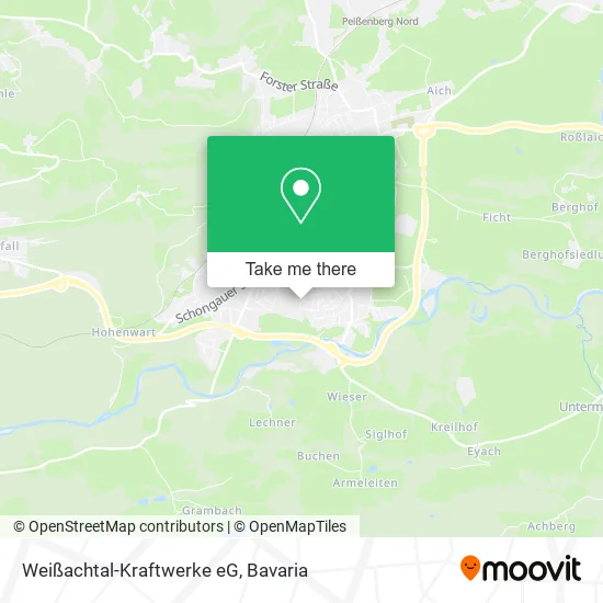 Карта Weißachtal-Kraftwerke eG