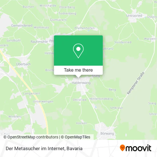 Карта Der Metasucher im Internet