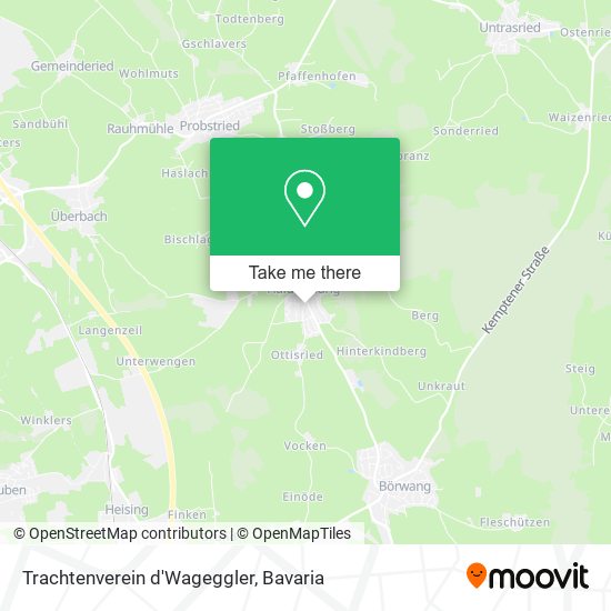 Trachtenverein d'Wageggler map