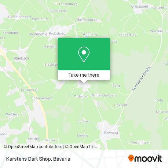 Karstens Dart Shop map