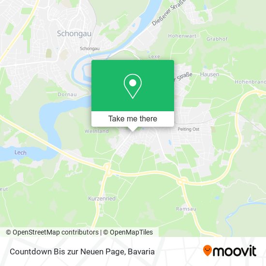 Countdown Bis zur Neuen Page map