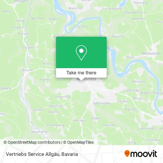 Карта Vertriebs Service Allgäu