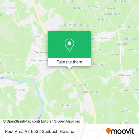 Карта Rest Area A7 E532 Seebach