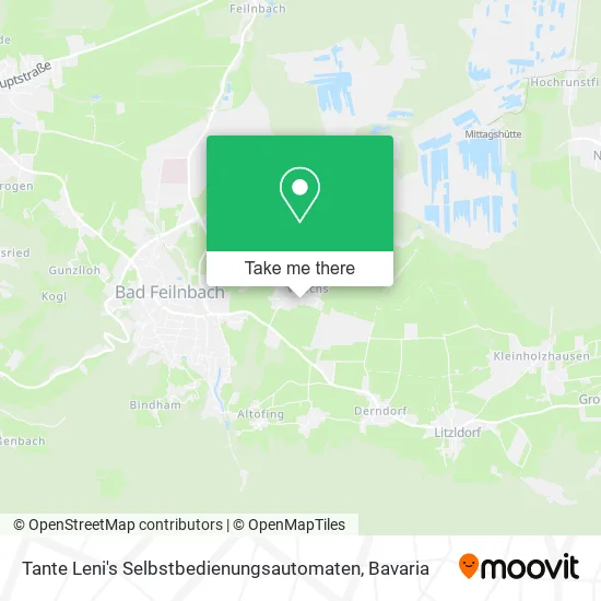 Карта Tante Leni's Selbstbedienungsautomaten