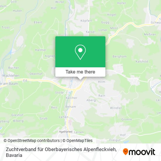 Zuchtverband für Oberbayerisches Alpenfleckvieh map