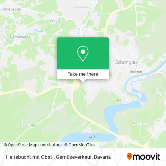 Карта Haltebucht mit Obst-, Gemüseverkauf