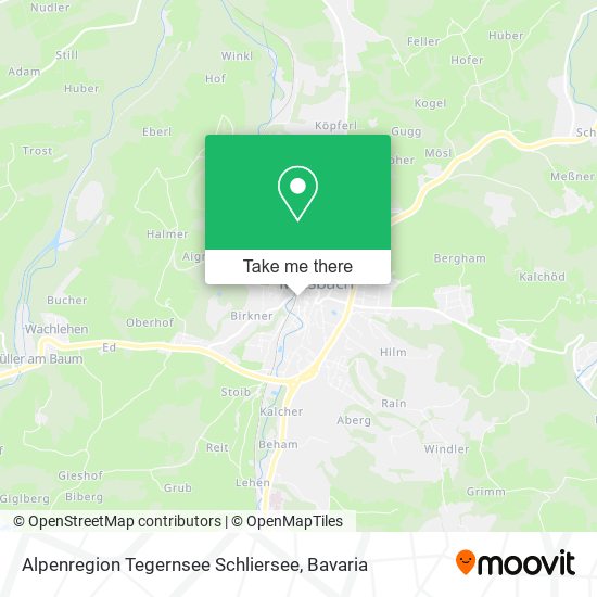 Alpenregion Tegernsee Schliersee map
