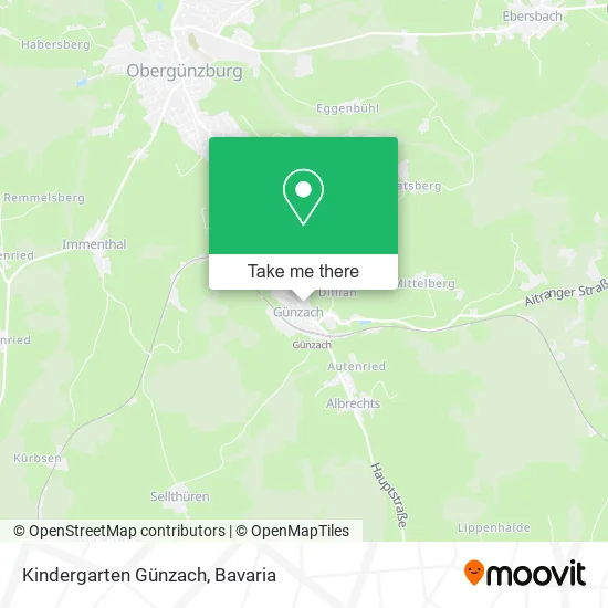 Карта Kindergarten Günzach