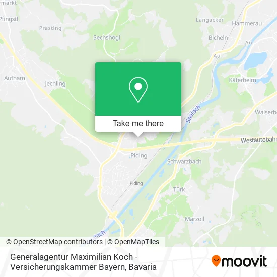 Карта Generalagentur Maximilian Koch - Versicherungskammer Bayern
