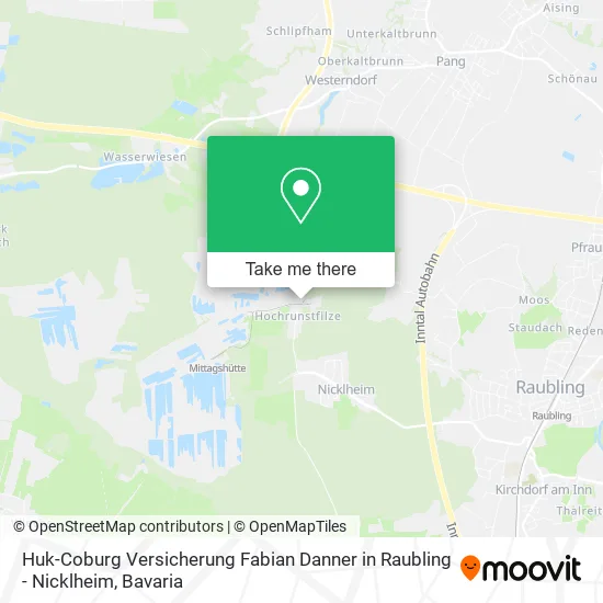 Карта Huk-Coburg Versicherung Fabian Danner in Raubling - Nicklheim