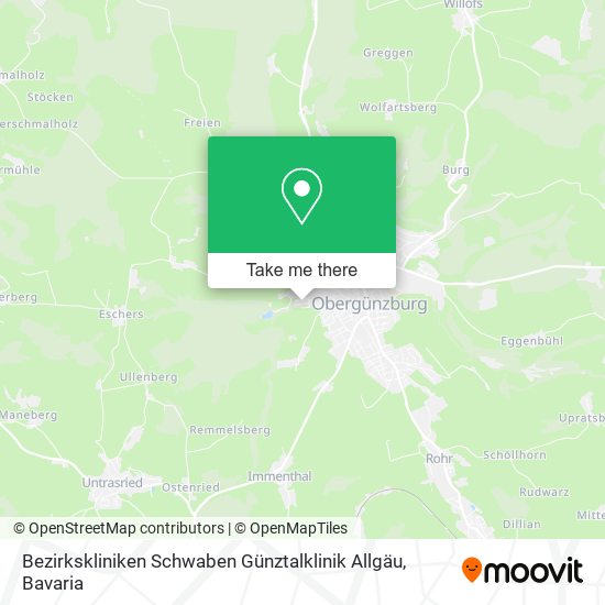 Bezirkskliniken Schwaben Günztalklinik Allgäu map