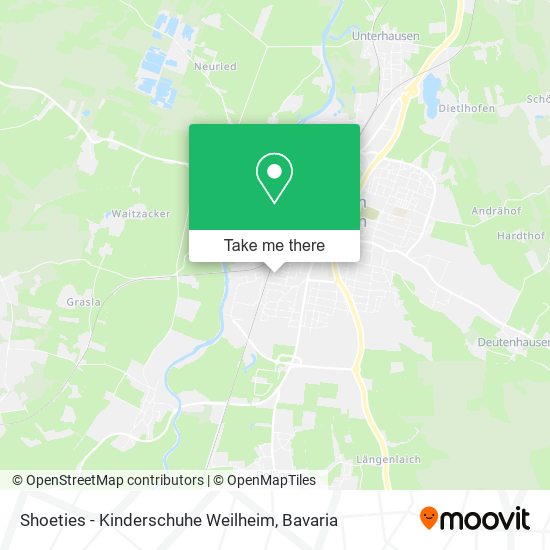 Shoeties - Kinderschuhe Weilheim map