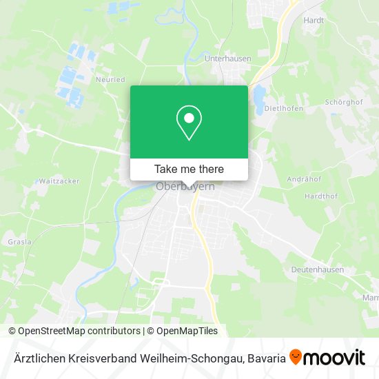 Ärztlichen Kreisverband Weilheim-Schongau map