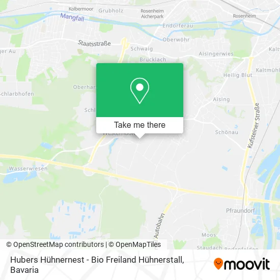 Карта Hubers Hühnernest - Bio Freiland Hühnerstall